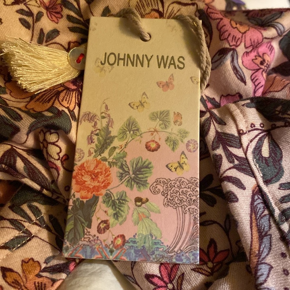 Johnny Was Pink Floral Short Sleeve Nightshirt - Picture 2 of 6